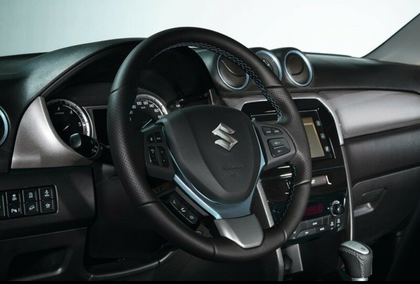 Suzuki Leather Steering Wheel Blue Stitching