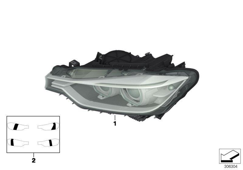 BMW Genuine Standard Head Light Lamp Left N/S Passenger Side