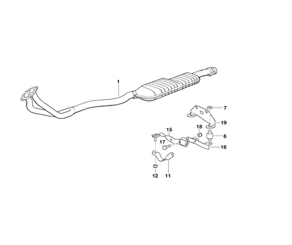 BMW Genuine Exhaust System Suspension Support Bracket