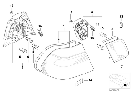 BMW Genuine Rear Light Tail Lamp Socket Housing