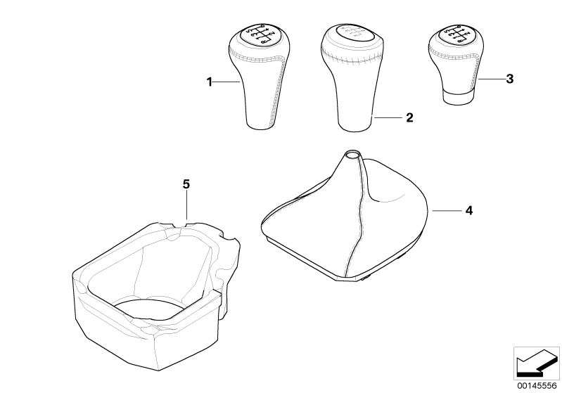 BMW Genuine Leather Gear Lever Cover Gaiter Black