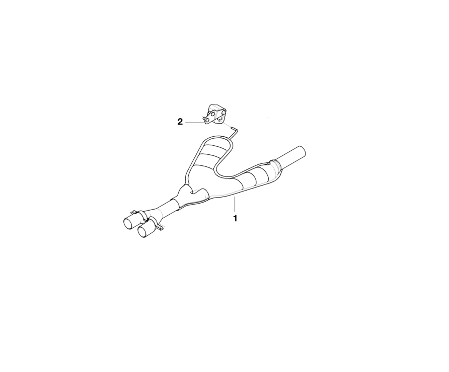 BMW Genuine Rear Exhaust Muffler/Silencer Suspension Loop