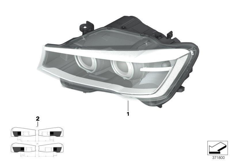 BMW Genuine AHL Xenon Head Light Lamp Right O/S Driver Side