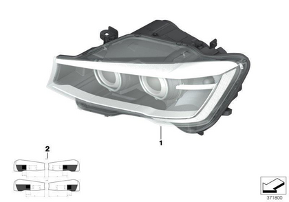 BMW Genuine AHL Xenon Head Light Lamp Right O/S Driver Side