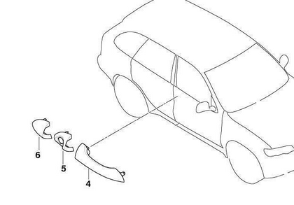 BMW Genuine Right Door Exterior Handle Lock Cover Titanium