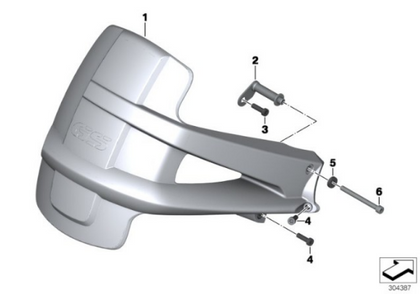 Genuine BMW Rear Mudguard Wheel Cover Holder Bracket R 1200 GS 46627671618