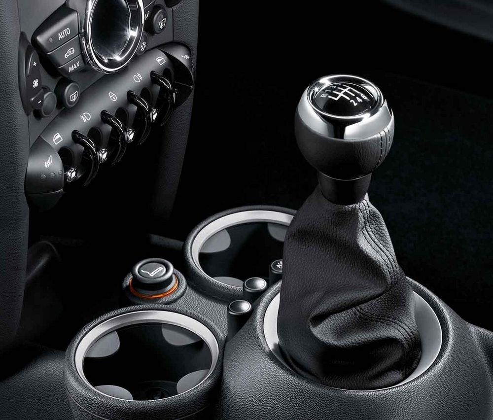 MINI Genuine 6-Speed Gear Shift Knob+Gaiter Leather Black