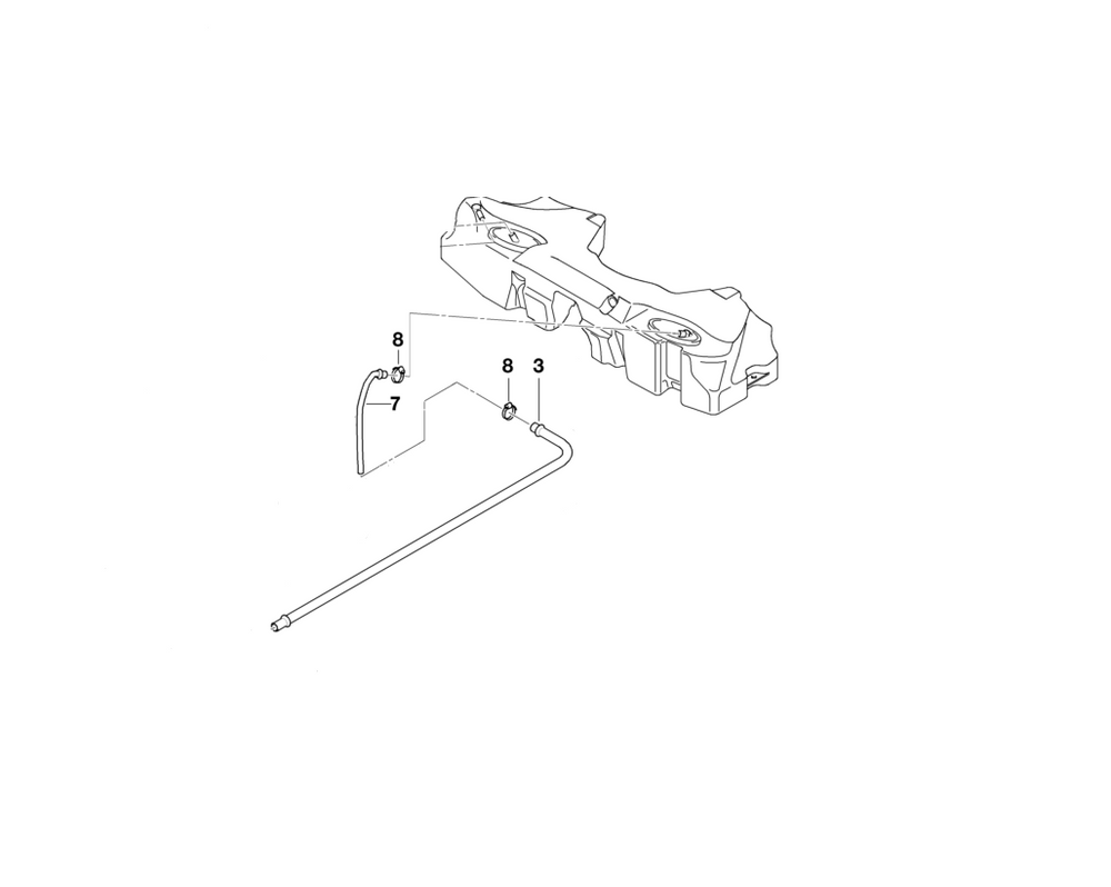 BMW Genuine Fuel Pipe/Hose Feed Line Rear