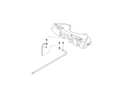 BMW Genuine Fuel Pipe/Hose Feed Line Rear