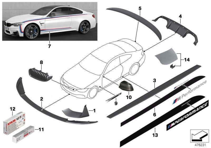Genuine BMW Right OS Left NS Foil Side Sill