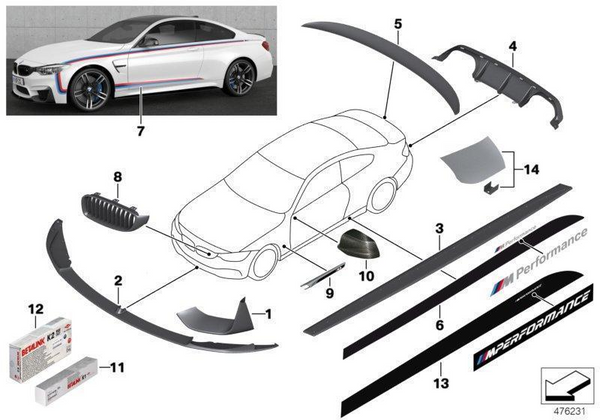 Genuine BMW Right OS Left NS Foil Sid... | BMW Trim | Park