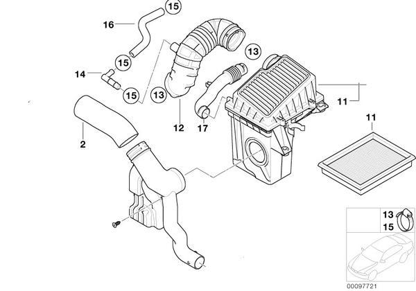 MINI Genuine Air Filter Element Replacement Part For R50 R52
