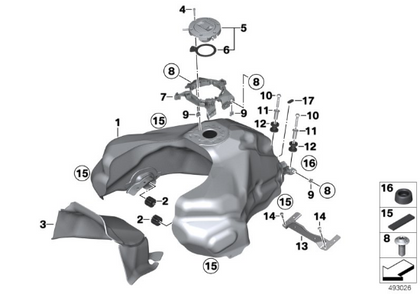 BMW Genuine Fuel Tank Filler Cap 16118544088