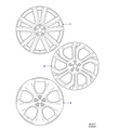 Jaguar Alloy Wheel 20" Style 5054, 5 spoke
