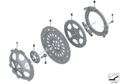 Genuine BMW Gear Drive Single Clutch Pressure Plate R 1200 GS 21217702595