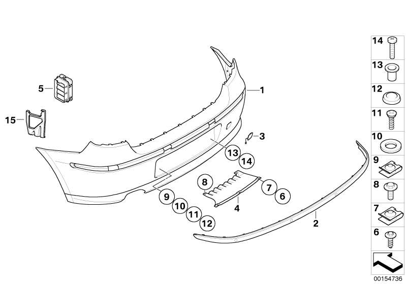 BMW Genuine Rear Towing Eye Trim Cover Flap Primed