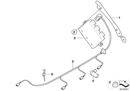 BMW Genuine Rear PDC Parking Distance Control Sensor Ultrasonic