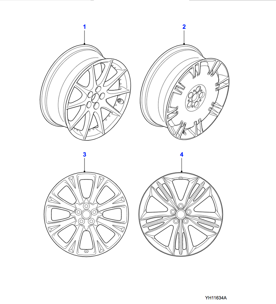 Jaguar Alloy Wheel 20" Amirante, Front