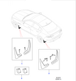 Jaguar Mudflaps Rear, Pre 20MY