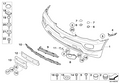 BMW Genuine Front Bumper Cover Upper Grille Grid Right O/S Driver