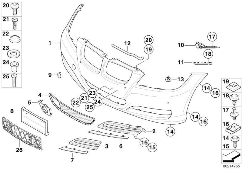 BMW Genuine Front Bumper Towing Eye Flap Tow Hook Cover Primed