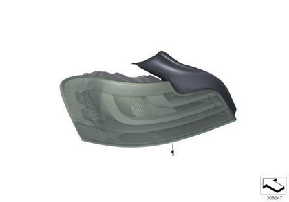 BMW Genuine Rear Tail Lamp Lights Pair O/S N/S Black Line