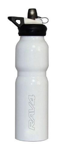 Genuine TOYOTA RAV4 White Aluminium Sports Bottle Black Lid Fold Straw 800ml