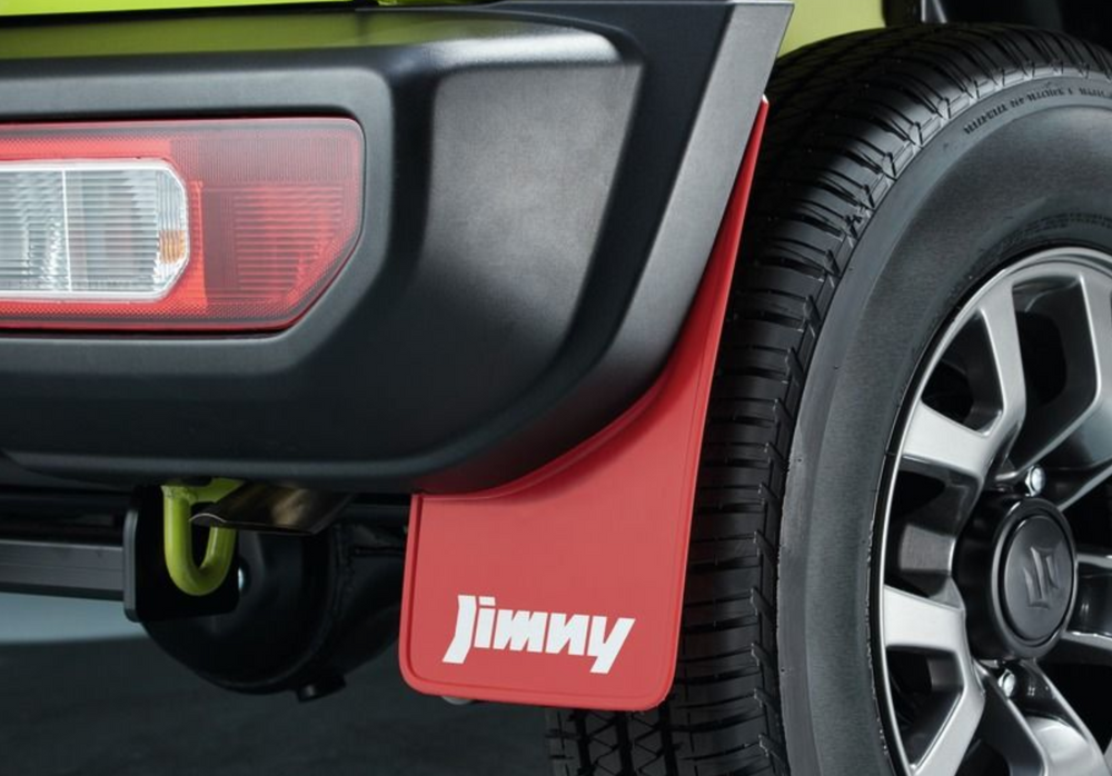 Suzuki Mudflap Set - Rear, Flexible - Red