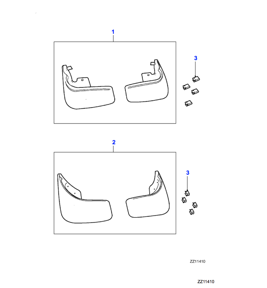 Jaguar Mudflaps Front