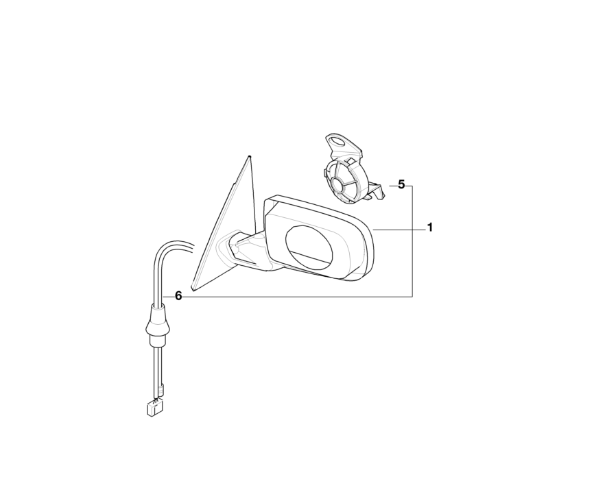 BMW Genuine Left NS Exterior Wing Mirror Heated