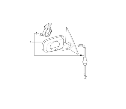 BMW Genuine Right OS Exterior Wing Mirror Heated Black