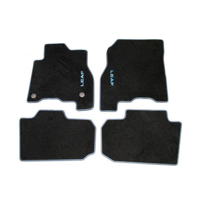 NISSAN LEAF (ZE1E) FLOOR MATS, VELOUR WITH BLUE STITCHING RHD