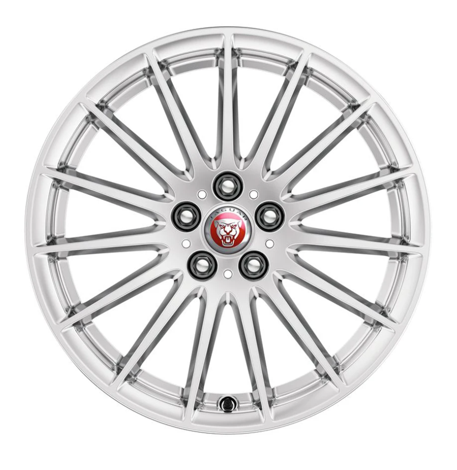 Jaguar Alloy Wheel 18" Style 1022, 15 spoke, Sparkle Silver