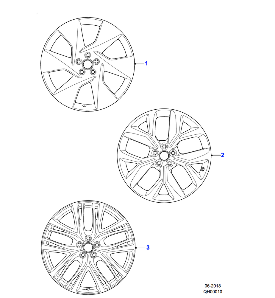 Jaguar Alloy Wheel 20" Style 5070, 5 split spoke, Technical Grey Diamond Turned finish