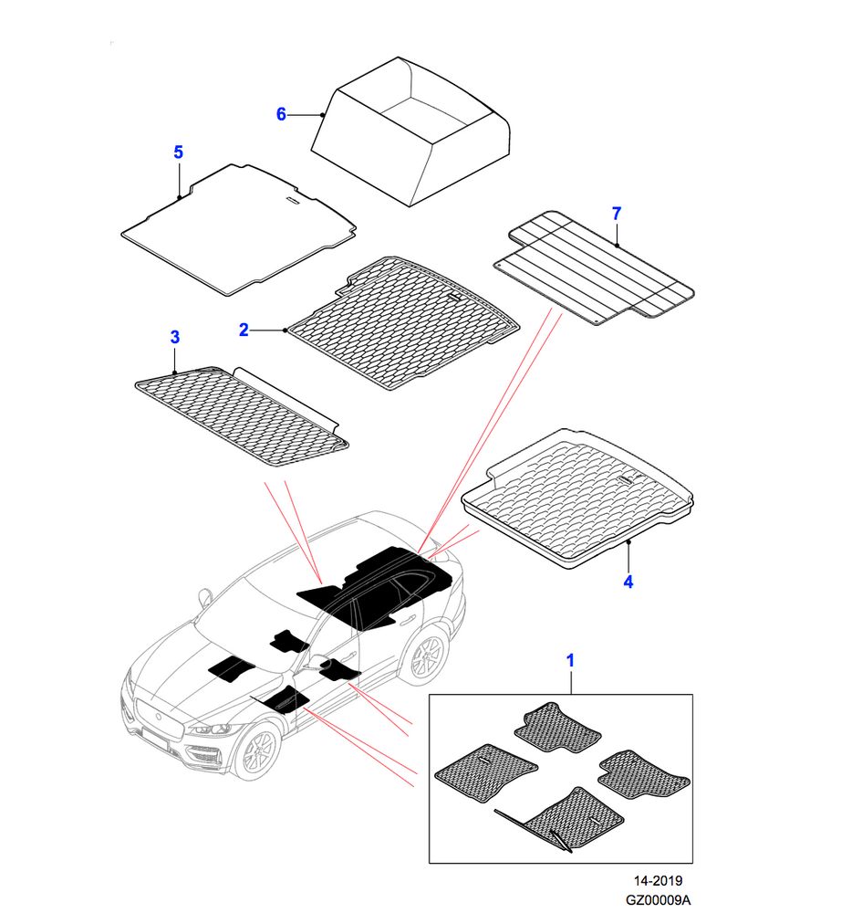 Jaguar Loadspace Rubber Mat