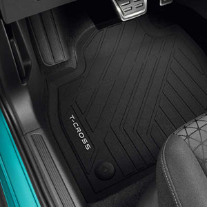 VW Front Rubbers Floor Mats - Black