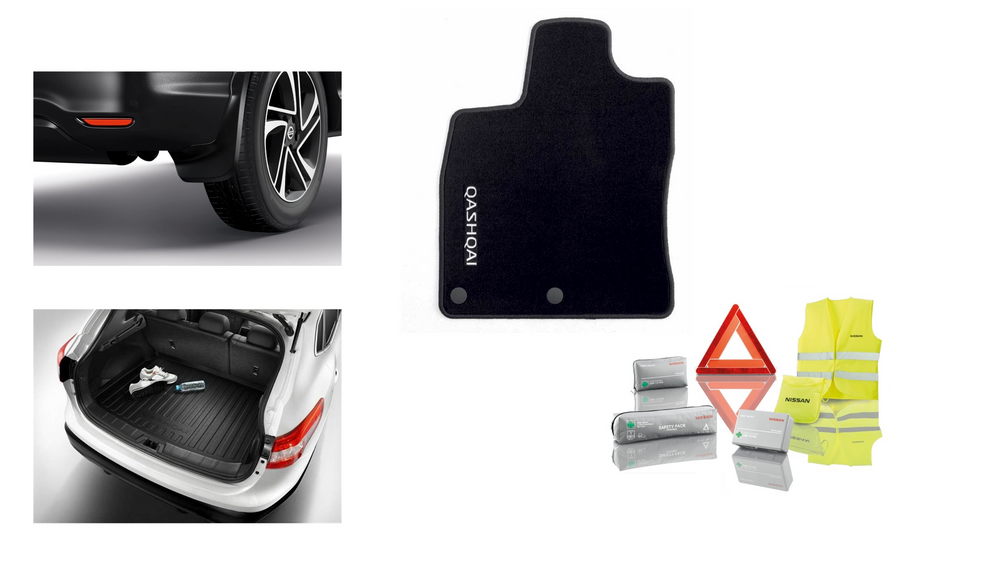 Nissan Qashqai J11 - Protection Pack (Mats/Trunk Liner/Mudflaps/Safety Kit)