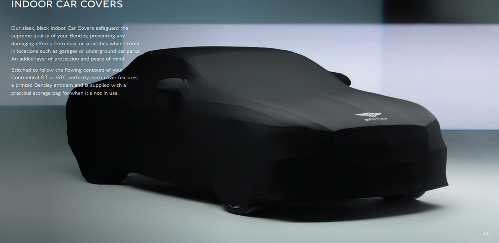 Bentley New Continental GT Indoor Car Cover (Black)