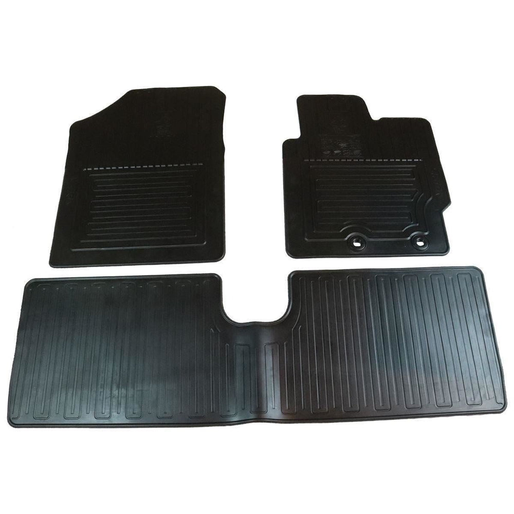 Toyota Front & Rear Rubber Car Mats Black - Yaris
