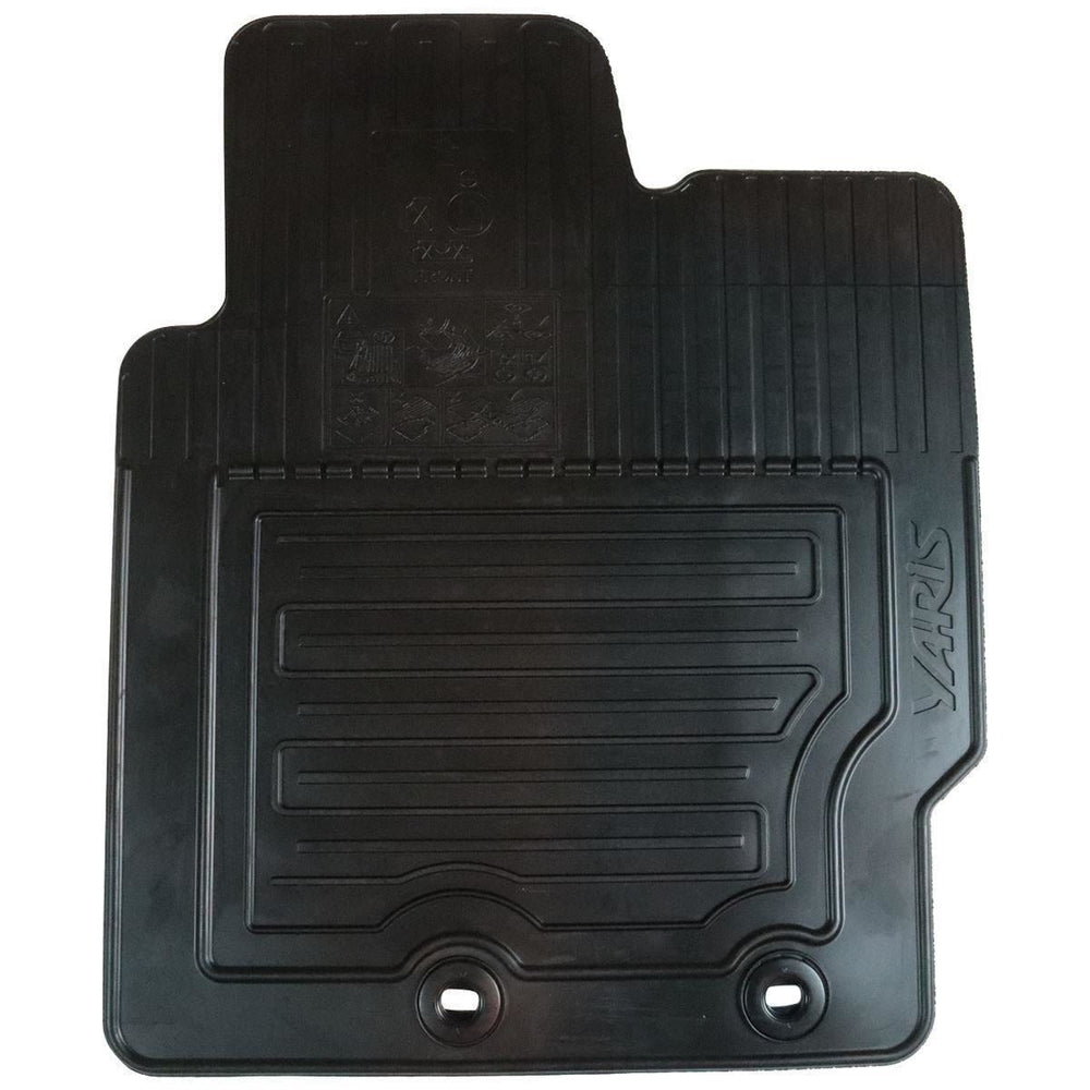 Toyota Front & Rear Rubber Car Mats Black - Yaris
