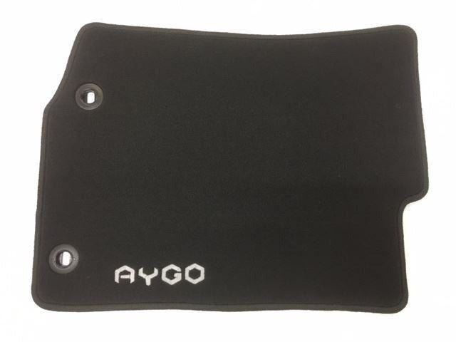 Toyota Front & Rear Carpet Floor Mat With Logo - Aygo