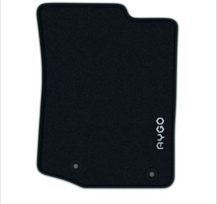Toyota Front & Rear Carpet Floor Mat With Logo - Aygo