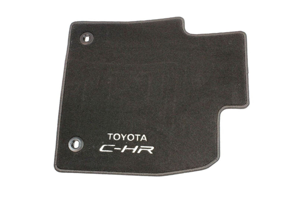 Toyota Front & Rear Carpet Floor Mats Black W/Logo -C-HR Hybrid 2WD