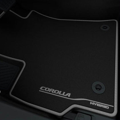 Toyota Front & Rear Textile Car Mats Black - Corolla Hybrid