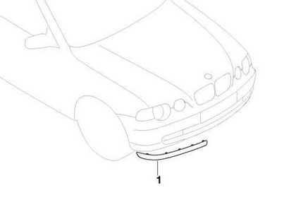 BMW Genuine Front Right Bumper Panel Trim Titanium