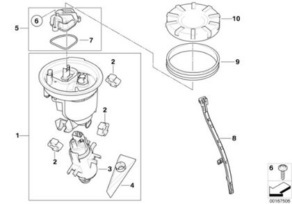 Genuine BMW Motorrad Fuel Pump Assembly For R900 RT R1200 RT 16147680369