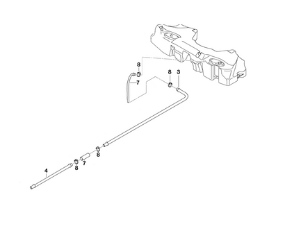 BMW Genuine Fuel Tank Return Line Front