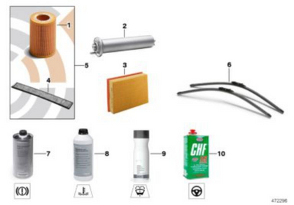 BMW Genuine Windshield Windscreen Wiper Blades Front Set