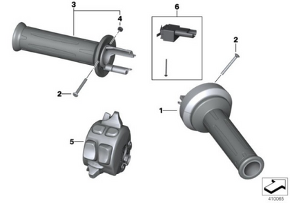 Genuine BMW Handlebar Grip Left Combination Switch Control R 1200 RT 61318388637
