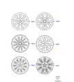 Land Rover Alloy Wheel - 22" Style 9012, 9 split - spoke, Gloss Black